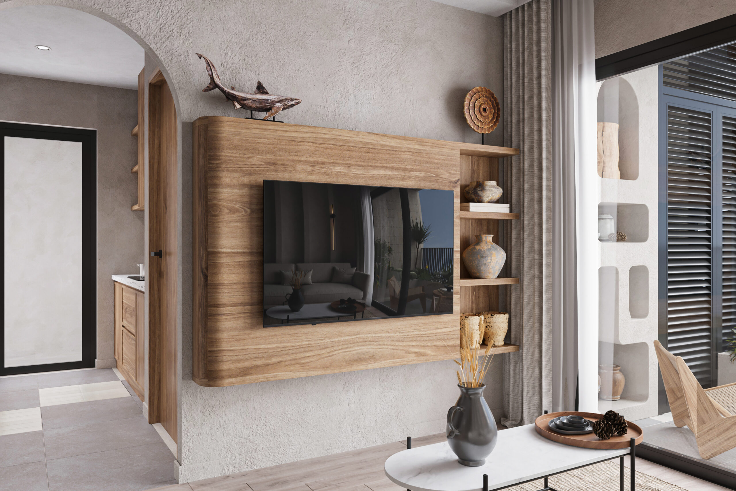 vecteezy_a-wooden-tv-is-mounted-on-the-brick-wall-next-to-the-balcony_34596623